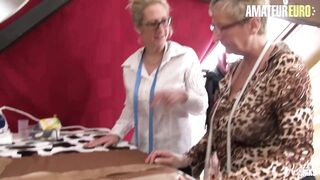 XXXOMAS - Old German Ladies Fun Threesome With Lucky Man - AMATEUR EURO